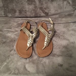 Sz 8 silver sandals